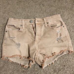 Miss high rise shortie shorts blush colored